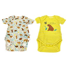 piccalilly 皮卡儷儷 有機棉嬰幼兒連身衣2件組 (熊寶寶) 6-12個月, 80cm