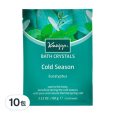 Kneipp 克奈圃 原始鹽泉浴鹽 尤加利精油 Cold Season, 60g, 10包