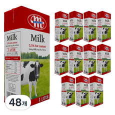 MLEKOVITA 3.5%滅菌牛奶, 48個, 1L