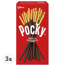 glico 格力高 Pocky 百奇 巧克力棒, 27g, 三盒裝, 經典巧克力風味, 3盒