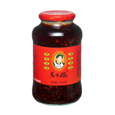 老干媽 風味豆豉油制辣椒，傳統釀造，香辣好滋味，廚房必備, 740g, 1罐