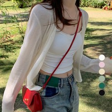 Elsso 女款春季夏季日常薄針織開襟衫