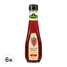 Kuhne 冠利 精選紅葡萄酒醋 調理食醋, 250ml, 6瓶
