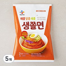 CJ제일제당 매콤 달콤 새콤 생쫄면 2인분, 454.4g, 5개
