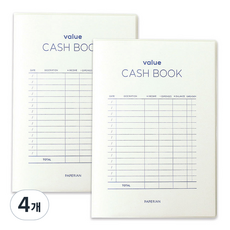 PAPERIAN Value現金日記簿, 白色, 4個