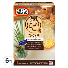 온포 탄산입욕제 히노끼시프러스, 6개, 480g