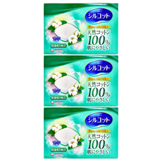 Silcot 絲花 極柔化妝棉, 100%天然棉表層 溫和低刺激 圓弧邊角設計 66片, 3盒