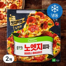 풀무원 노엣지 피자 페퍼로니 콤비네이션 (냉동), 393g, 1개입, 2개 393g, 2개