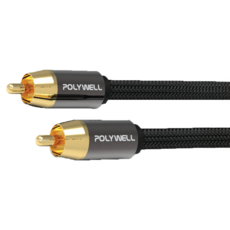 POLYWELL 寶利威爾 RCA數位同軸音源線 2m, PW15-W52-B071, 1條
