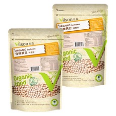 Vilson 米森有機 100%有機黃豆, 嚴選有機食品, 不使用農藥、化學肥料及任何人工添加物, 450g, 2包