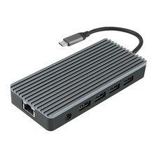 컴썸 C타입 11포트 HDMI USB 3.0 랜선 멀티 허브 CT-210TS, 스페이스그레이