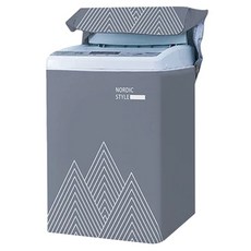 洗衣機防塵罩, 升級拒水, 高密度, 加厚面料, XXL, 灰色三角