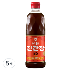 샘표 진간장 금S, 860ml, 5개