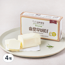 상하목장 슬로우 무염버터, 100g, 4개