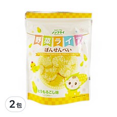 寶寶食堂 玉米仙貝, Non-fry非油炸寶寶專屬食品，日本產嬰幼兒零食, 玉米, 19g, 2包