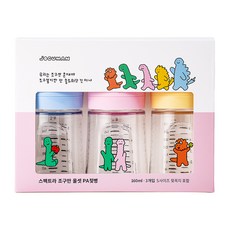 스펙트라 조구만 올셋 PA젖병 160ml x 3종 세트, 블루, 핑크, 옐로우, 1세트