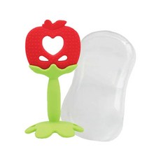 tgm 水果矽膠咬牙固齒器 Set, 蘋果/葡萄/香蕉, 3個月以上適用, 固齒器 + 收納盒, 1組