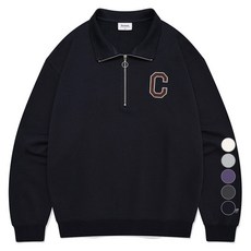[24FW 신상]커버낫 남여공용 C 로고 하프 집업 맨투맨