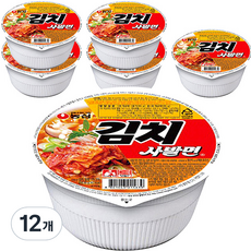 농심 김치 사발면 소컵 86g, 12개