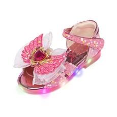 LA STELLA 女童款愛心翅膀LED涼鞋