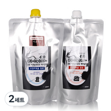 뉴겐 금송 이카 보쿠쥬우 오징어먹물 헤어칼라 1제 500ml + 2제 500ml, 마호가니, 2세트