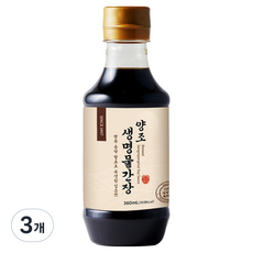 신앙촌 양조 생명물 간장, 360ml, 3개