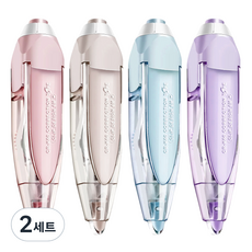 다다 오토매틱 수정테이프 6m 4종, 블루, 퍼플, 핑크, 브라운, 2세트