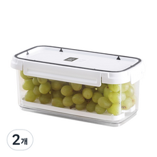 수납이야기 스카이락 와이드 깔판 2호 밀폐용기, 2개, 1.6L 1.6L, 2개
