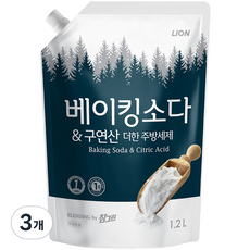 참그린 베이킹소다와 구연산을 더한 주방세제, 1L, 3개