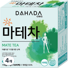 다하다 마테차 티백, 1.1g, 100개입, 4개
