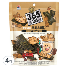 삼육오점이사 크리스피김 땅콩버터, 25g, 4개