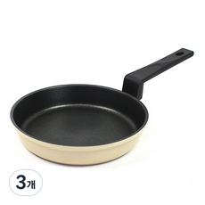 키친아트 인덕션 모던베이지 IH 쿡웨어 에그팬, 16cm, 3개