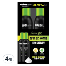 질레트랩스 퀵 린스 쉐이브 폼 듀오팩, 4개, 480ml