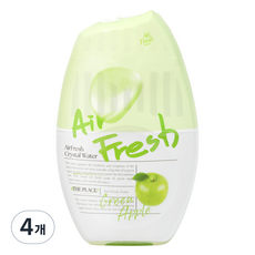 에어후레쉬 크리스탈워터 실내용 대용량 방향제 그린애플향, 4개, 400ml