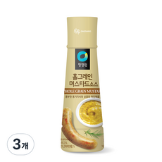 청정원 홀그레인 머스타드소스, 320g, 3개