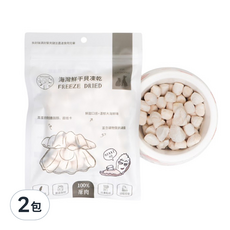 PETCOOK 派庫廚房 海灣鮮干貝凍乾, 高蛋白低熱量, 鮮甜酥脆好滋味, 干貝, 30g, 2包