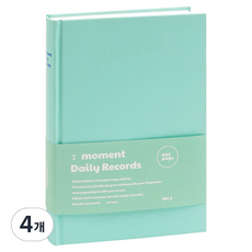 Momodi Moment Record Made彩色筆記本, 4個, 達文西薄荷