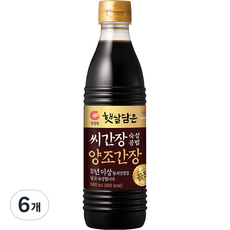 대상 청정원 씨간장 숙성 양조간장 골드, 6개, 500ml