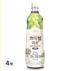 쁘띠첼 미초 청포도, 4개, 900ml