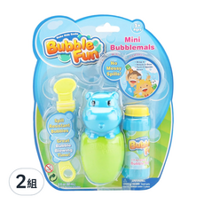 Bubble Fun 不灑泡泡迷你動物系列 - 河馬, 2組