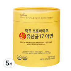 메디트리 락토프로바이오 생유산균17 아연, 120g, 5개