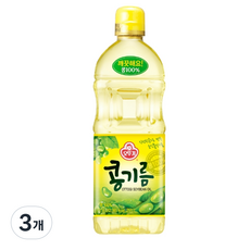 오뚜기 콩기름, 1.5L, 3개