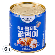 동표을지로 골뱅이 통조림, 230g, 6개