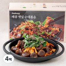 프레시지 매콤 깻잎 순대볶음, 627g, 4팩