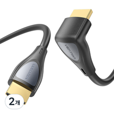 벤션 90도 HDMI V2.0 모니터 케이블, 2개, 1.5m