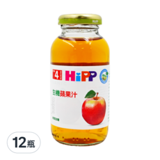 HiPP 喜寶 有機蘋果汁，歐洲原裝進口，嚴選100%有機水果，不額外添加糖，無人工色素，無香料, 200ml, 12瓶