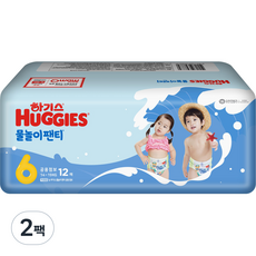 하기스 NEW 물놀이 팬티 기저귀 유아용, 6단계, 24매