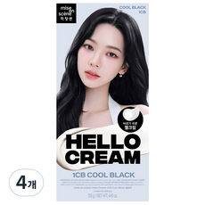 미쟝센 뉴 헬로크림 염색제, 쿨블랙, 4개