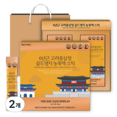 개성고려삼인 6년근 고려홍삼정 골드영지 농축액 스틱 12g x 30p + 쇼핑백 세트, 360g, 2개