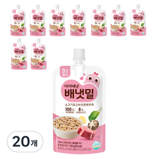 아이배냇 배냇밀 소고기 표고버섯 쌈배추죽 후기 이유식, 100g, 20개, 혼합맛(소고기/표고버섯/배추)